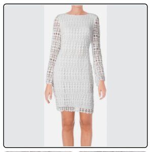 Ralph Lauren white knit bell sleeve dress
